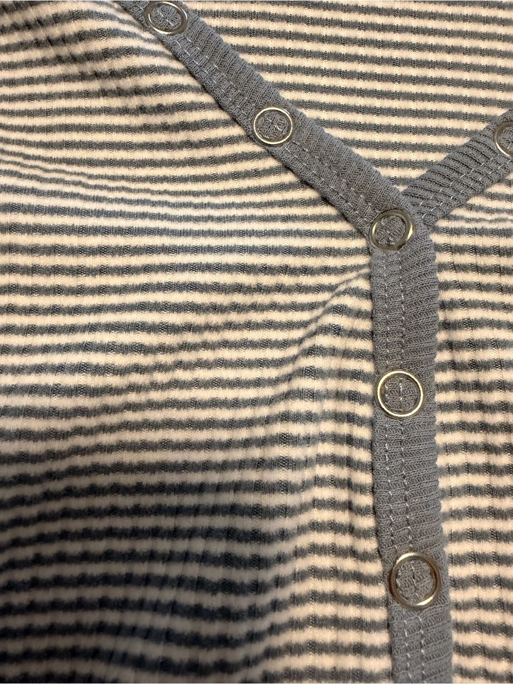 Light Blue Ribbed Knit Lounge Set with Drawstring Waist - Picture 4 of 5